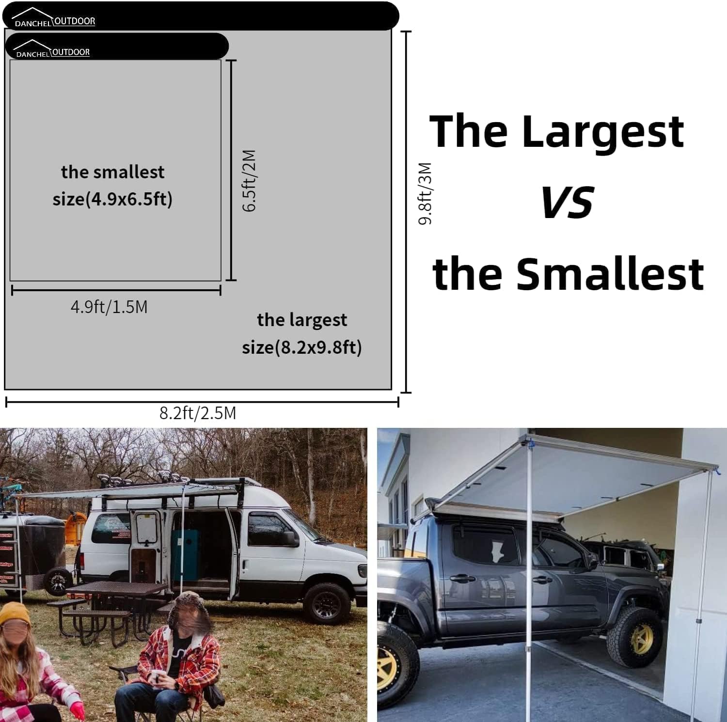 Danchel Outdoor Car Awning 6 5x6 5ft Roof Rack Pull | Desertcart INDIA